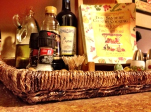 $1 basket for the staples we use most often aka olive oil. Every. Day. 